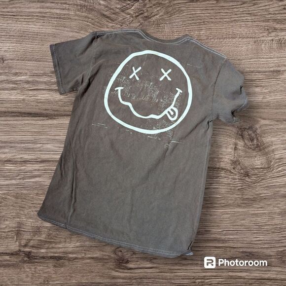 Nirvana Brown Logo Face Tee NWT - Picture 2 of 5